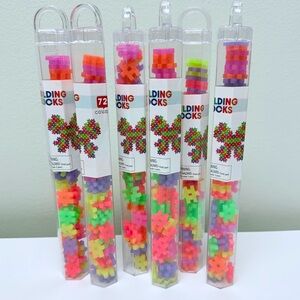 New Set of 6 Target Building Blocks neon colors, Bullseye playground, Hashtag